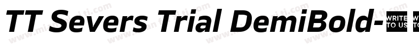 TT Severs Trial DemiBold字体转换